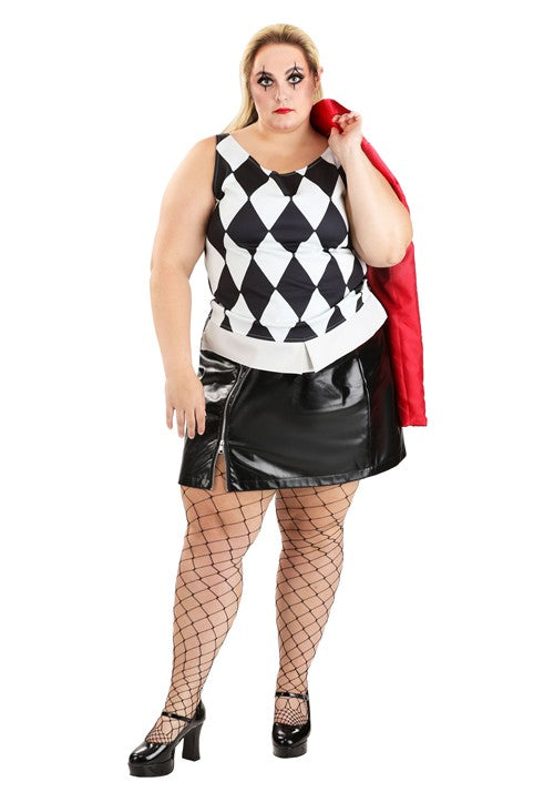 Plus Size Women's Lady Jokester Costume - US 6714