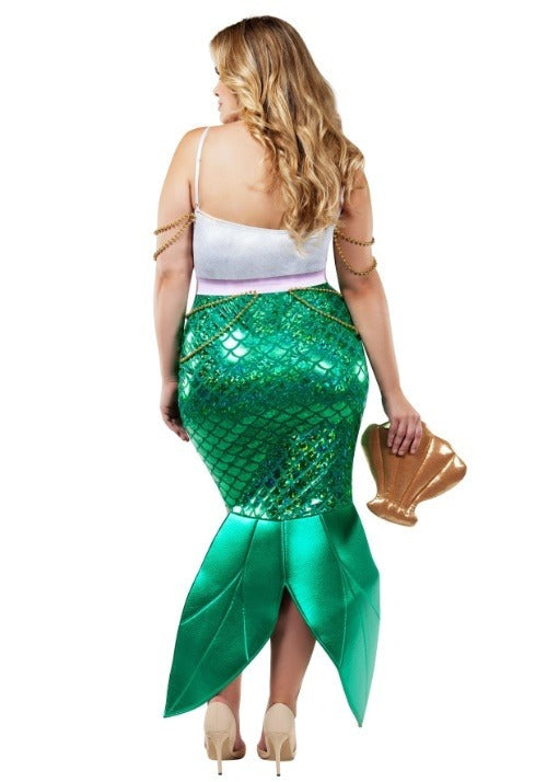 Plus Size Women's Alluring Sea Siren Mermaid Costume - US 5801