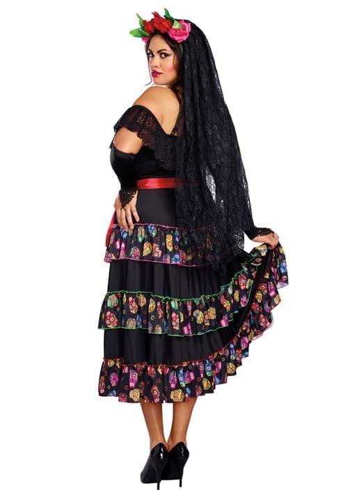 Plus Size Lady of the Dead Costume for Women - US 3210
