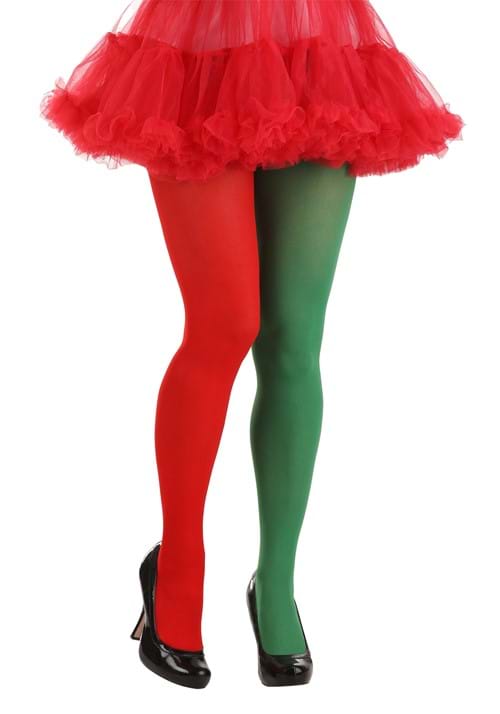 Women's Red and Green Tights - US 3670