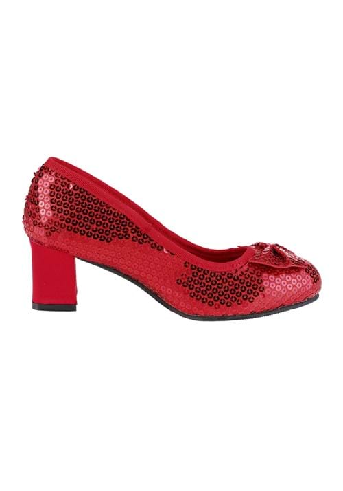 Women's Red Sequin Costume Shoes - US 6654