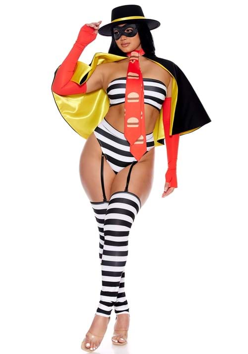 Sexy Burger Burglar Costume for Women - US 8928