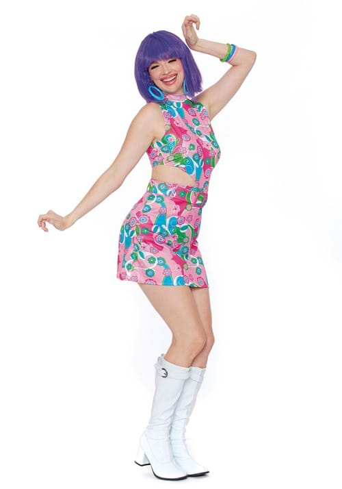 Women's Sexy Groovy Go-Go Costume Dress - US 9219