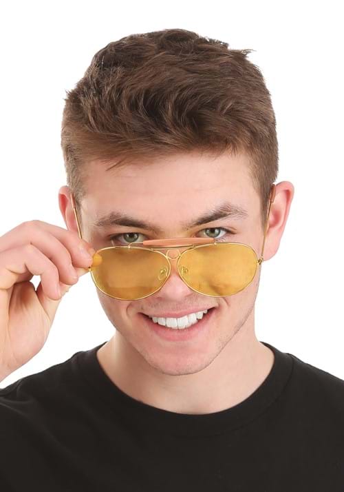 Yellow Aviator Costume Glasses - US 2409