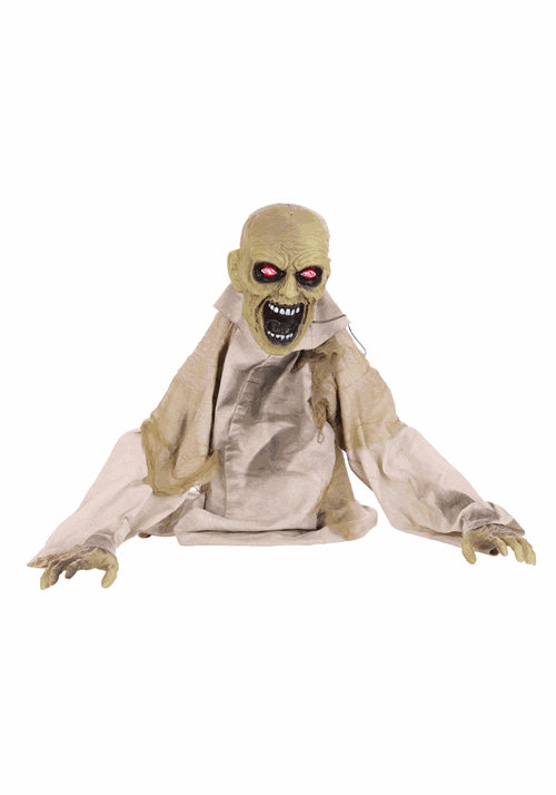 1.8FT Lunging Tabletop Zombie Animatronic Decoration - Scream Saver - US 8813