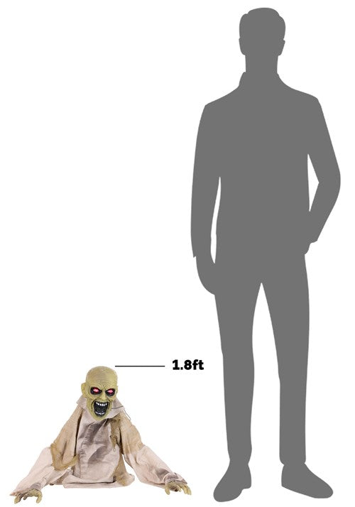 1.8FT Lunging Tabletop Zombie Animatronic Decoration - Scream Saver - US 8813