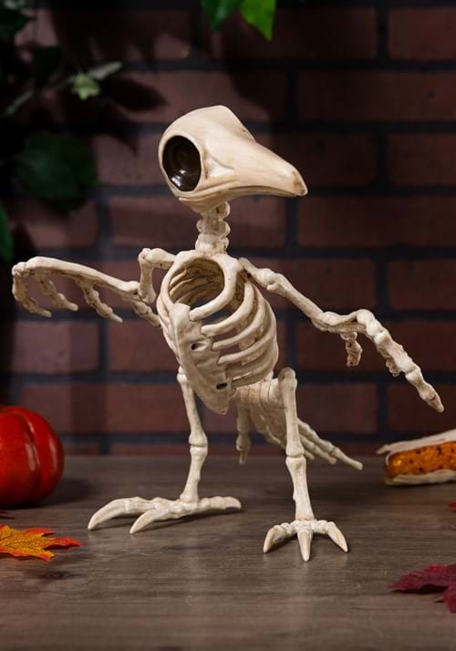 10.5-Inch Creepy Raven Skeleton Decoration - US 7475