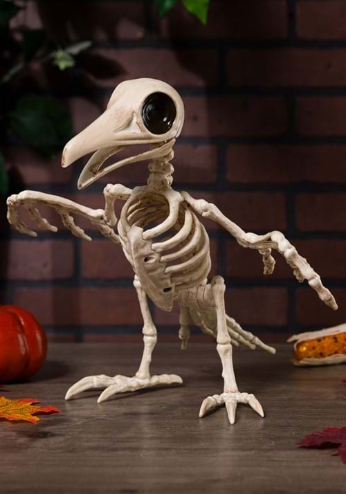 10.5-Inch Creepy Raven Skeleton Decoration - US 7475