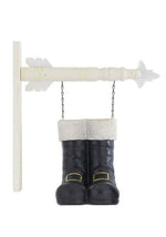 10-Inch Resin Santa Boots Container Arrow Figure - US 3487