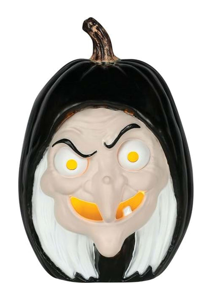 10-Inch Snow White Evil Witch Light Up Pumpkin Decoration - US 9433