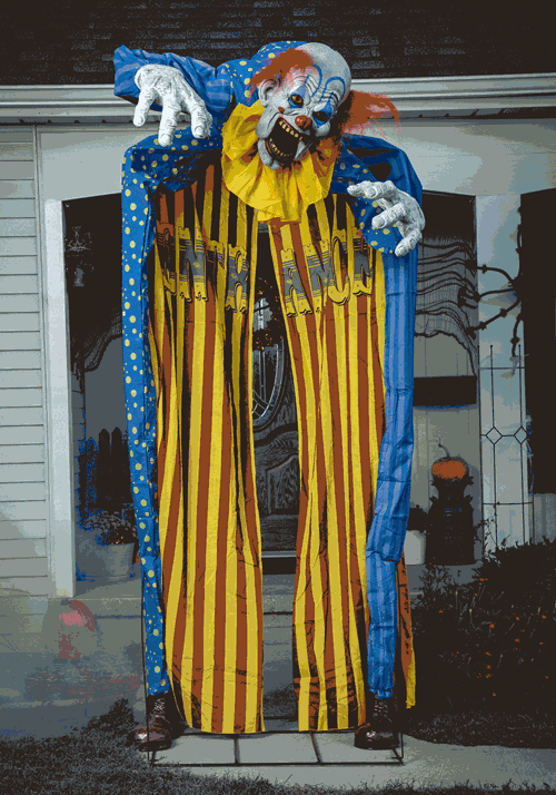 10 Foot Animated Looming Clown Archway Decoration - US 5431