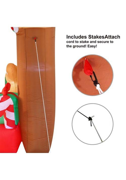 10FT Tall Jumbo Gingerbread Archway Inflatable Decoration - US 3839