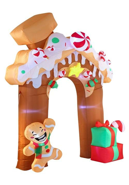 10FT Tall Jumbo Gingerbread Archway Inflatable Decoration - US 3839