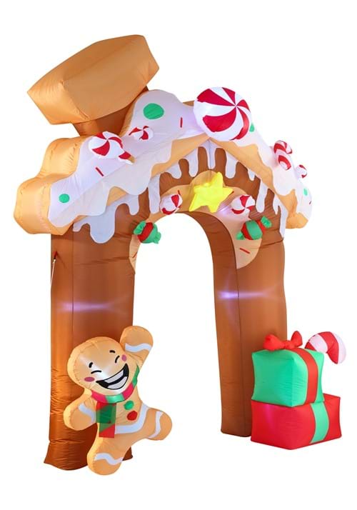 10FT Tall Jumbo Gingerbread Archway Inflatable Decoration - US 3839