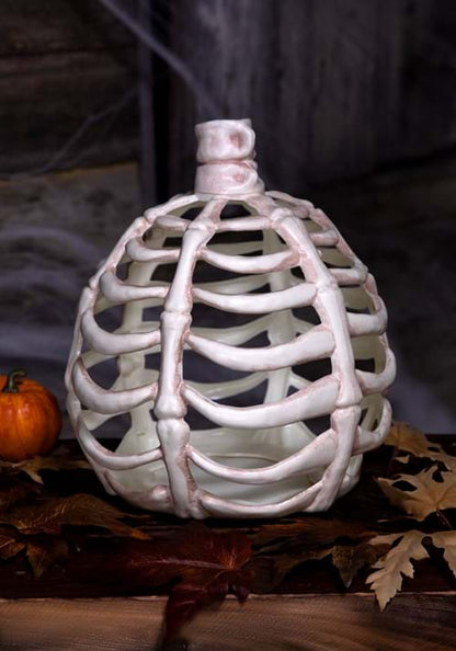 11-Inch Pumpkin Skeleton Bones Decoration - US 4043