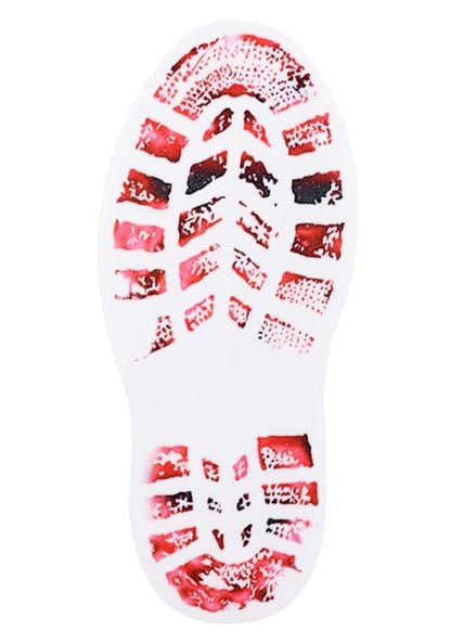 11-Inch PVC Bloody Shoe Prints Halloween Decoration - US 3799