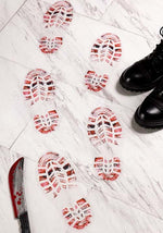 11-Inch PVC Bloody Shoe Prints Halloween Decoration - US 3799