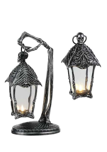12-Inch Gothic Skeleton Lantern Decoration - US 1455