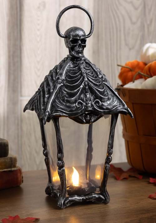 12-Inch Gothic Skeleton Lantern Decoration - US 1455