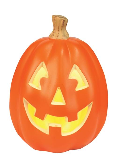 12-Inch Light Up Smiling Pumpkin Decoration - US 6259