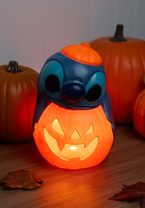 12-Inch Disney Light Up Stitch Pumpkin Stack Decoration - US 3195