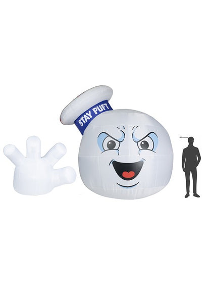 12FT Ghostbusters Inflatable Ground Breaker Stay Puft Head and Hand Decoration - US 0592