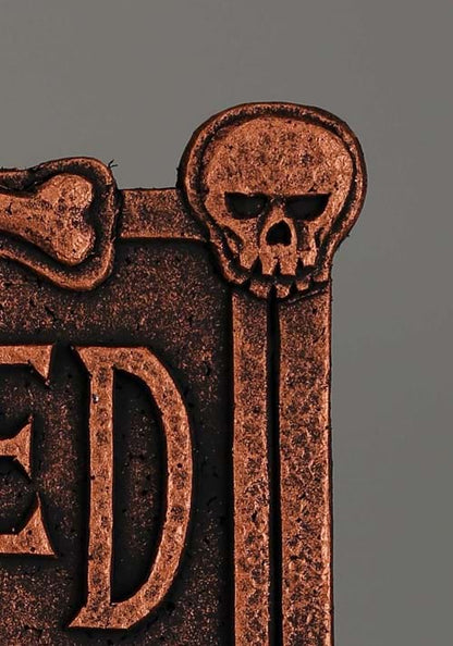 13-Inch Haunted House Welcome Sign Decoration - US 9009