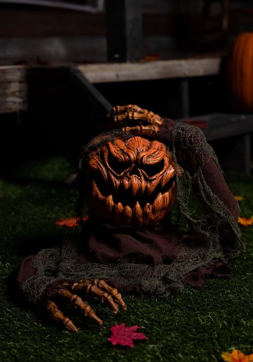 14-Inch Animated Head Popping Pumpkin Ground Breaker Decoration - US 3301