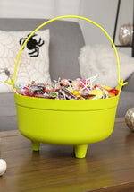 14-Inch Neon Green Cauldron with Handle - US 1449