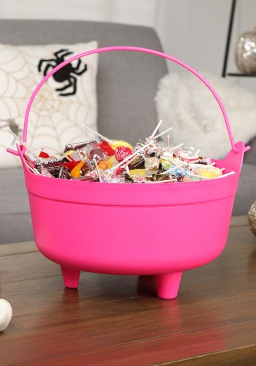 14-Inch Neon Pink Cauldron with Handle - US 3852