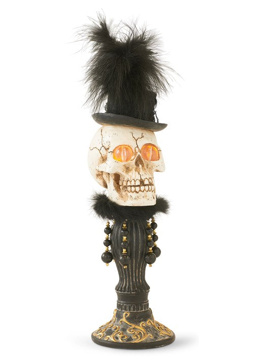 16-Inch Female Skeleton Bust with LED Eyes Decoration - US 2121