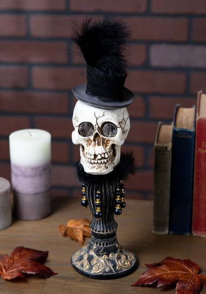 16-Inch Female Skeleton Bust with LED Eyes Decoration - US 2121
