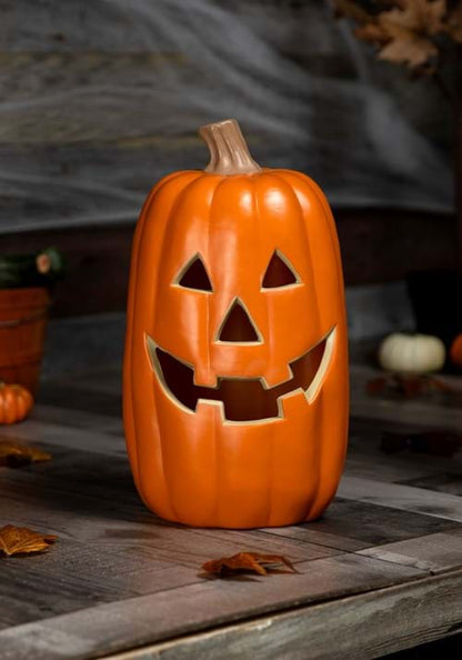 16-Inch Realistic Light Up Pumpkin Decoration - US 9879