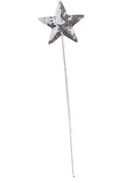 16-Inch Sequin Silver Star Wand Accessory - US 6128