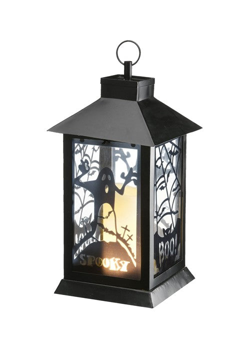 16-Inch Light Up Ghost Lantern Decoration - US 7583