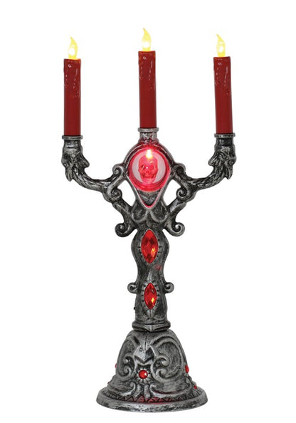 17.5-Inch LED Red Gothic Candelabra Decoration - US 5350