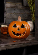 17-Inch Orange Blow Mold Pumpkin Decoration - US 0241