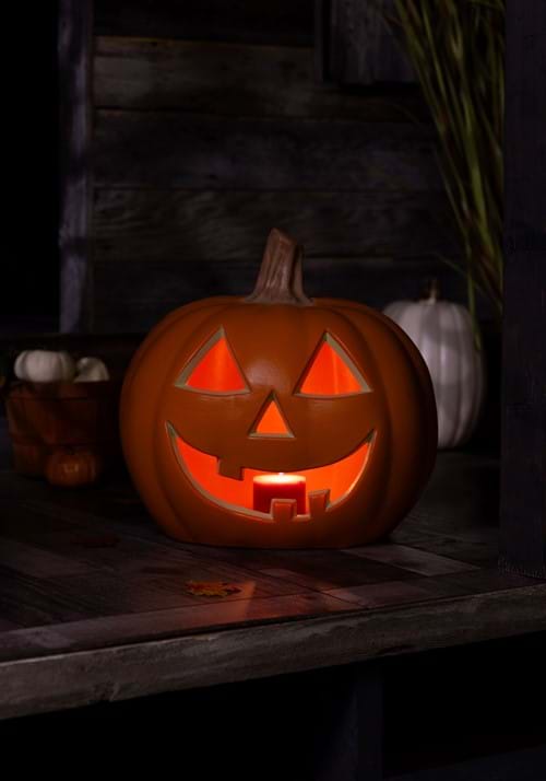 17-Inch Orange Blow Mold Pumpkin Decoration - US 0241