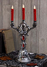 17.5-Inch LED Red Gothic Candelabra Decoration - US 5350