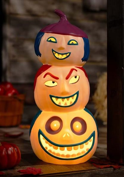 18 Inch Nightmare Before Christmas Lock, Shock and Barrel Light-Up Pumpkins Decoration - US 4532