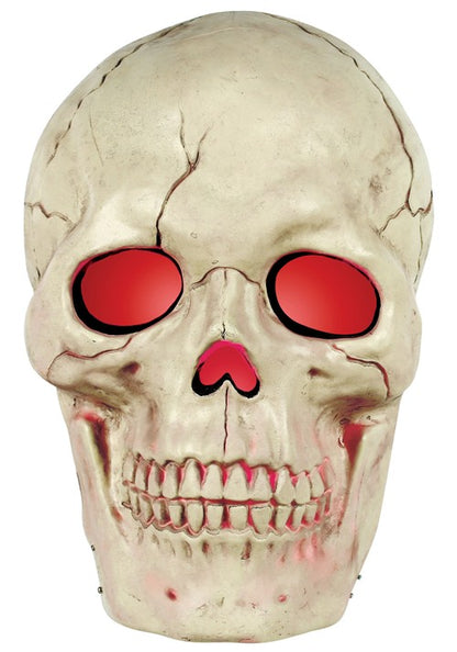 19.75-Inch Light Up and Sound Skull Halloween Decoration - US 5439