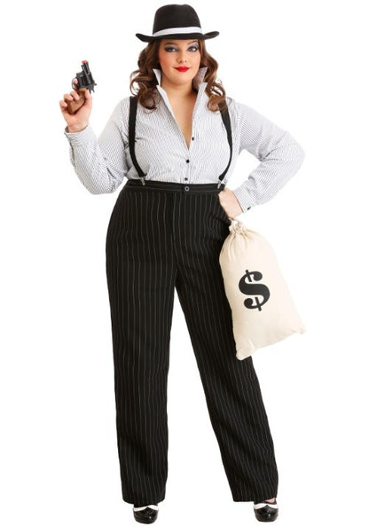 Plus Size 1920s Gangster Lady Costume - US 9997