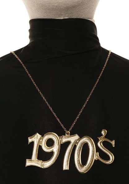 1970's Costume Gold Chain Necklace Accessory - US 1173