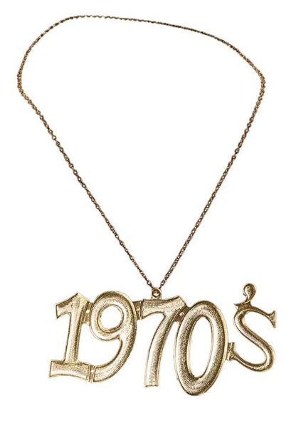 1970's Costume Gold Chain Necklace Accessory - US 1173