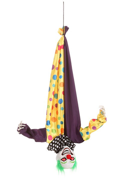 2.8FT Animated Hanging Evil Clown Decoration - US 2104