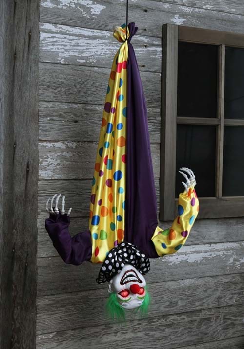 2.8FT Animated Hanging Evil Clown Decoration - US 2104