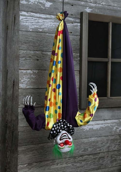 2.8FT Animated Hanging Evil Clown Decoration - US 2104