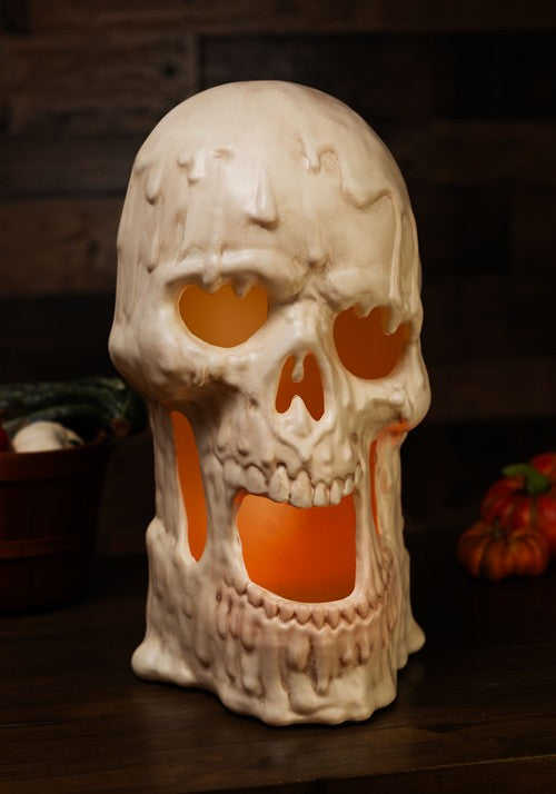 20-Inch Light Up Melting Skull Decoration - US 8809