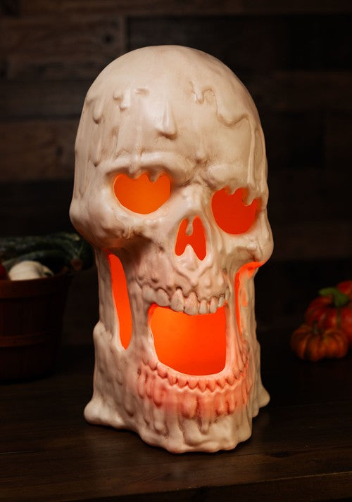 20-Inch Light Up Melting Skull Decoration - US 8809