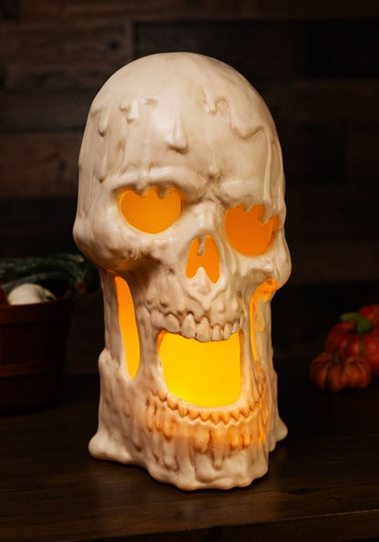 20-Inch Light Up Melting Skull Decoration - US 8809